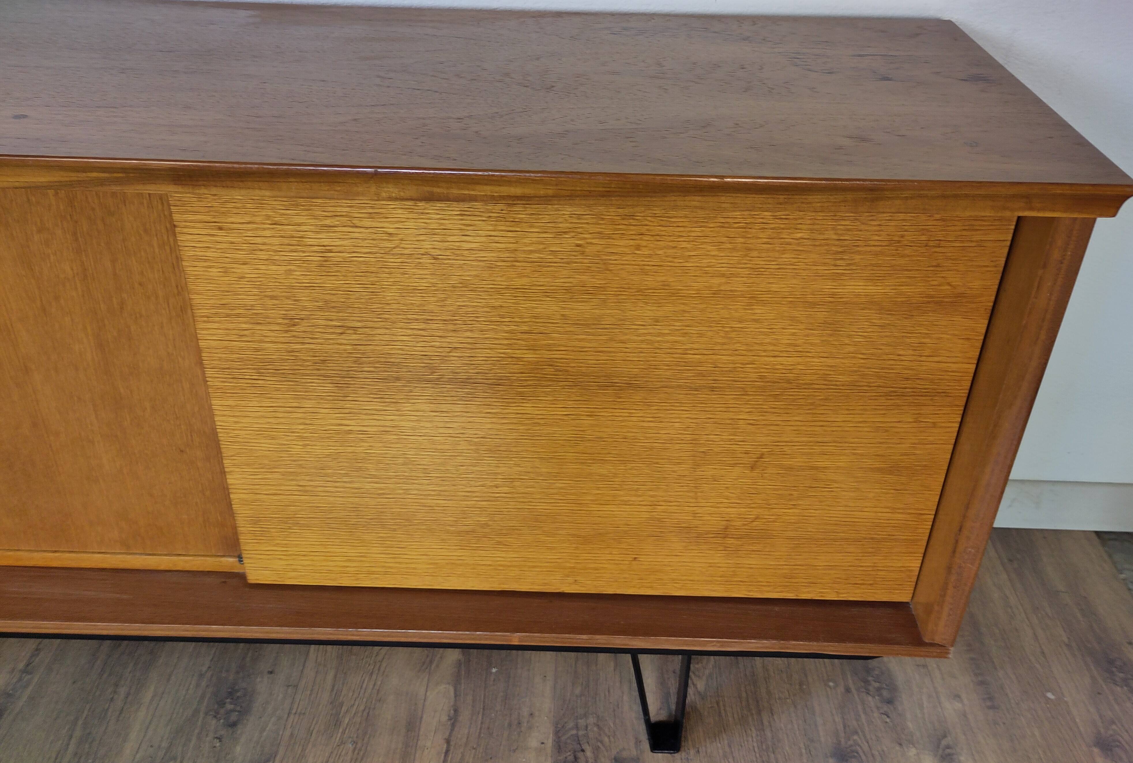 Scandinavian teak and metal sideboard