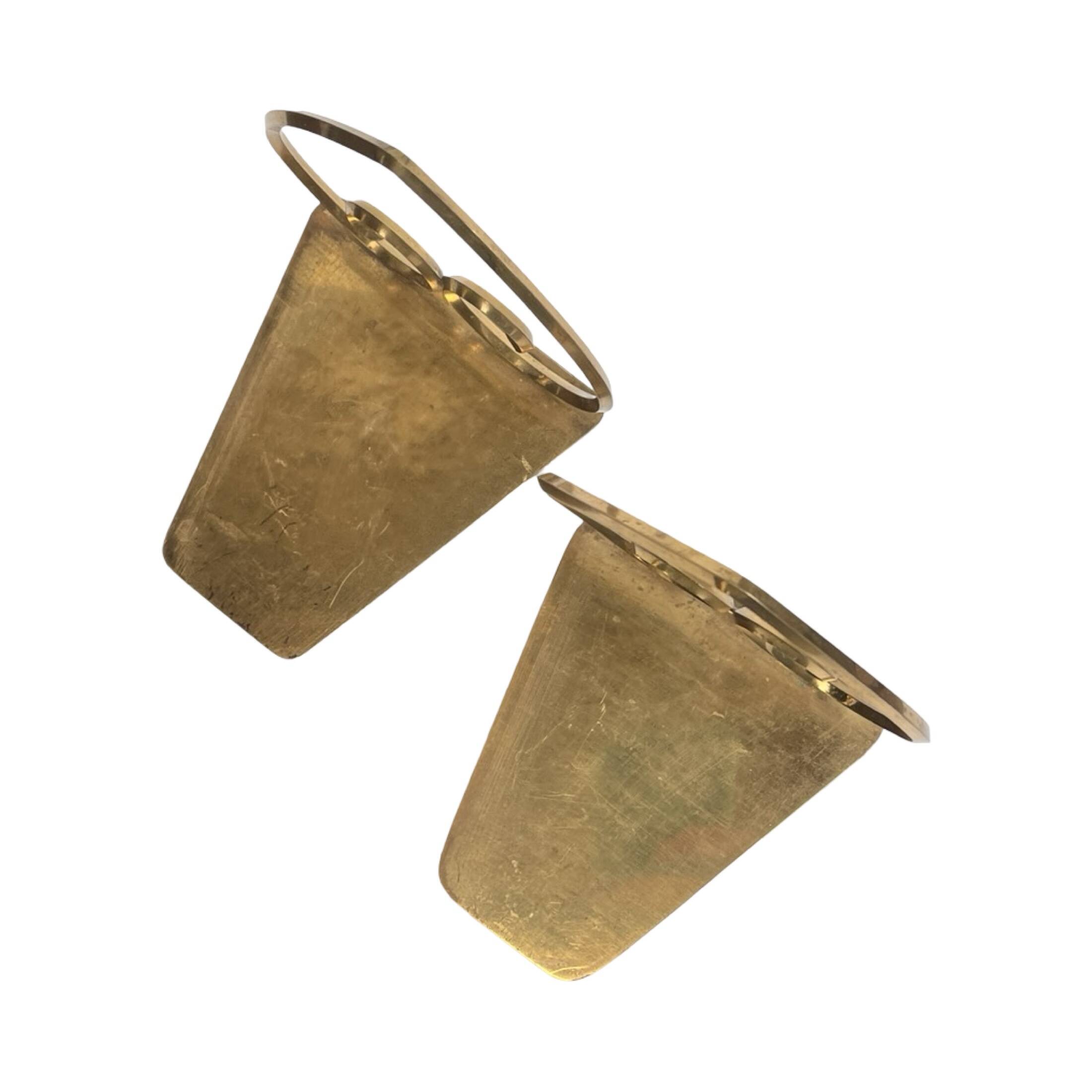 Serre-livres en laiton de style Hollywood Regency, Belgique, années 1970