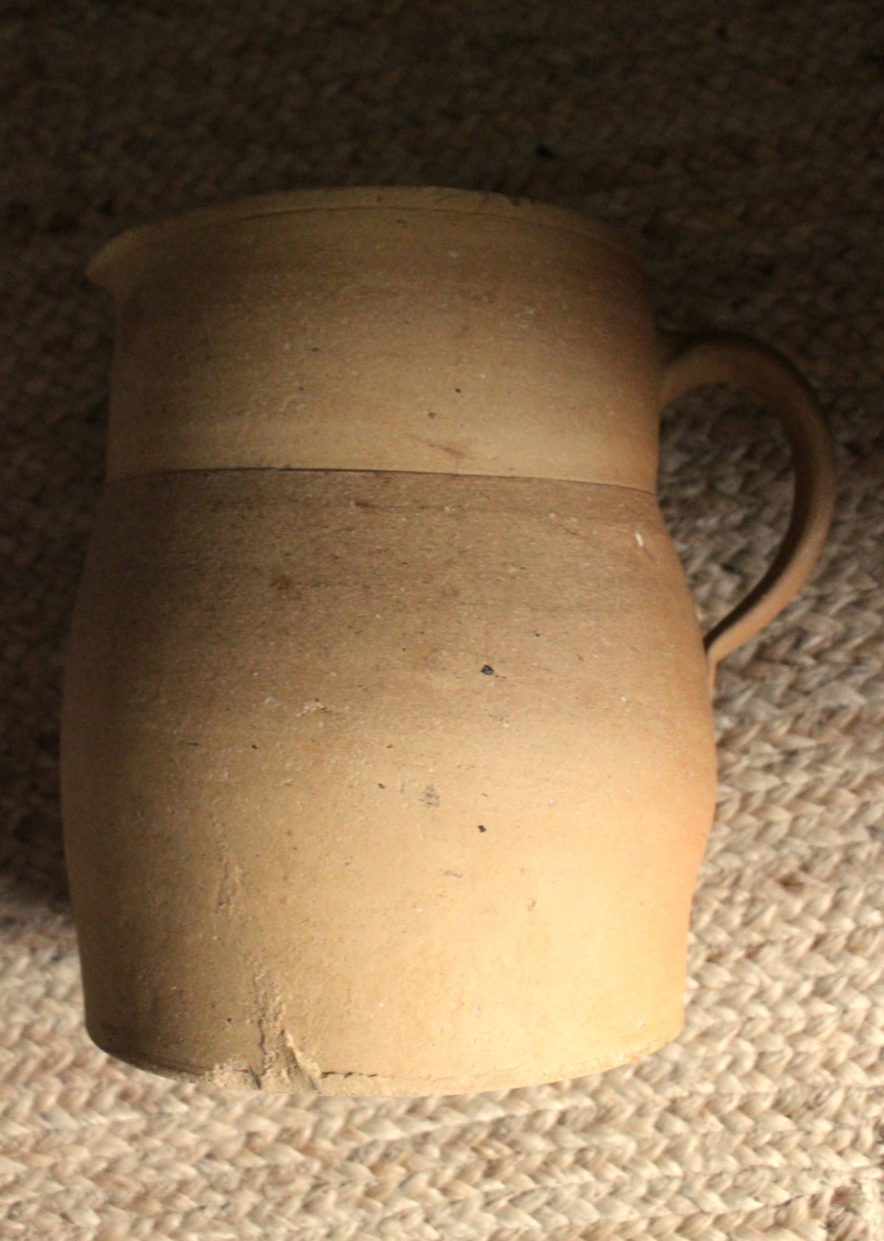 Large earthenware jug artisan pottery