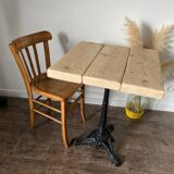 Table bistrot pied central en fonte style industriel