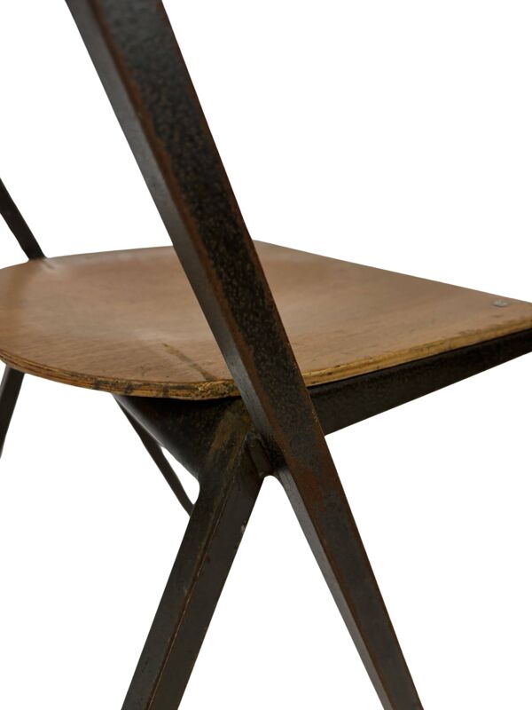 Ensemble De Quatre Chaises Compass 1960 Chaises D'école Design Néerlandais