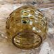 Old suspension ball glass blown orange luminaire 70s vintage