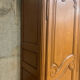 Old wardrobe, painted faux wood 19th century