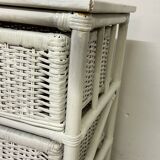 Vintage rattan storage unit, 3 drawers