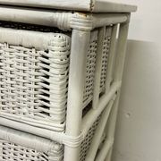 Vintage rattan storage unit, 3 drawers