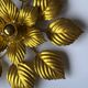 Large gold floral wall sconce