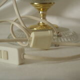 Glass and crystal pink boudoir grapevine lamp