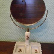 Psyche mirror to pose, porcelain and silver metal 60s