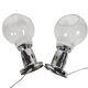 Murano - Mazegga - table lamps (2) set - glass - chrome - 60's