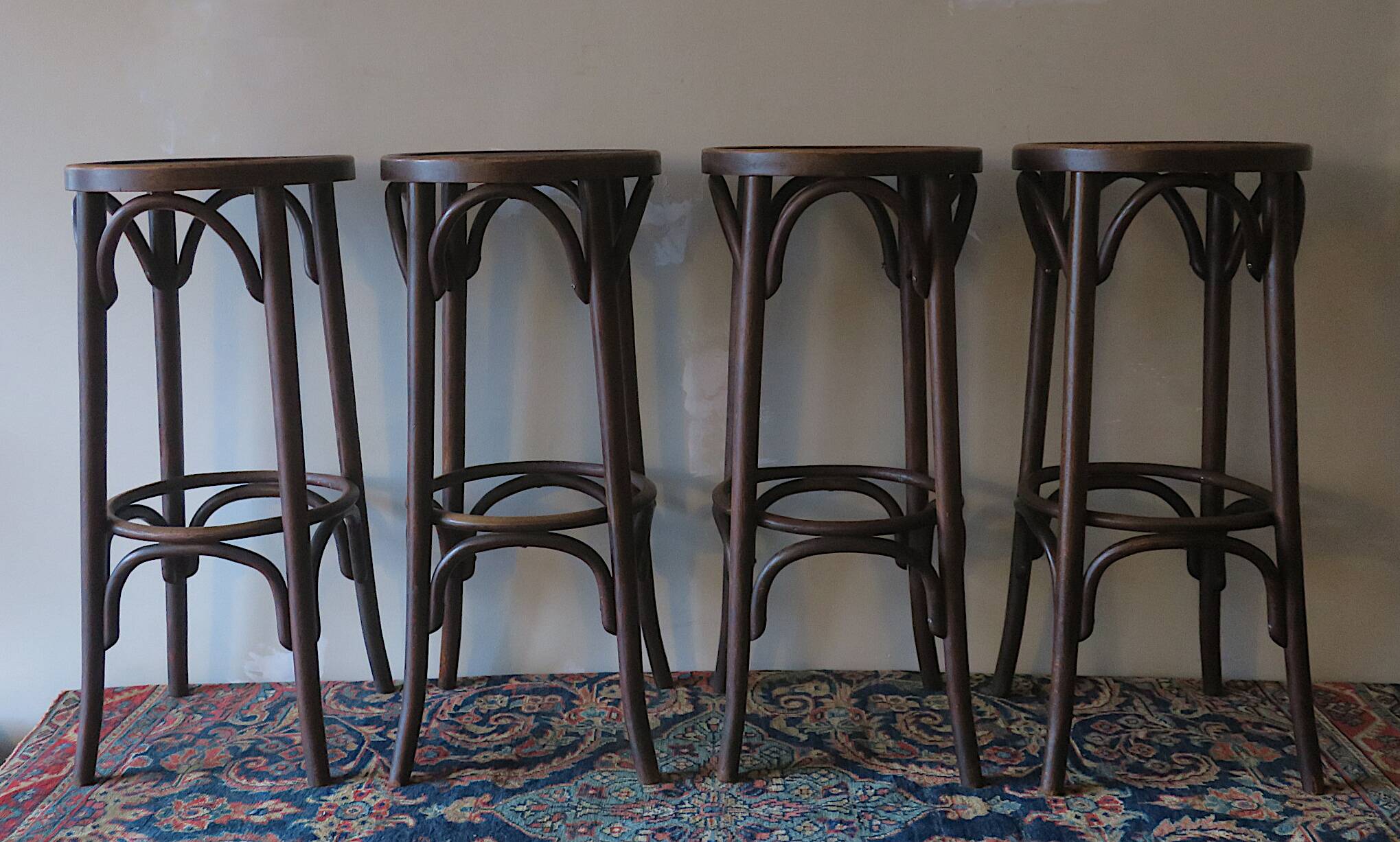 Ensemble de 4 chaises de bar vintage, 1960