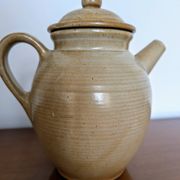 Natural stoneware coffee pot