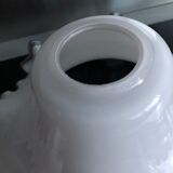 Lampshade in white porcelain bordered navy blue