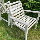 Set of 3 garden armchairs, 1950