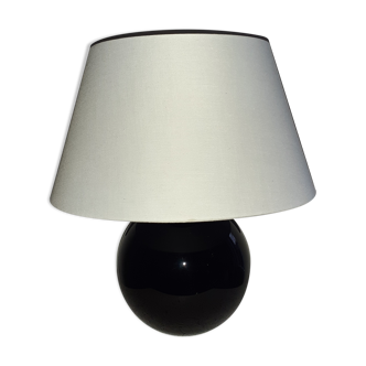 Lamp opaline glass black art-deco