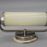 Art deco or bauhaus nickel-plated wall lamp, 1930