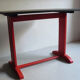 Oak, black and orange bistro table