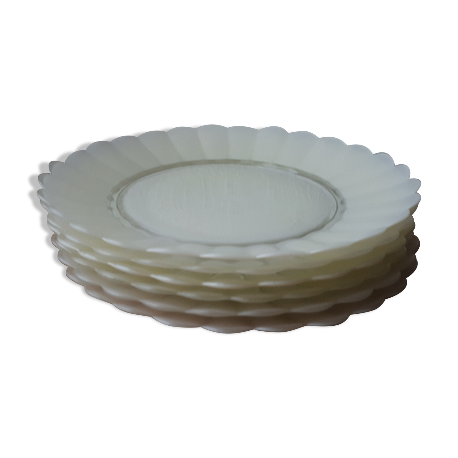 Set of 6 DURALEX glass dessert plates