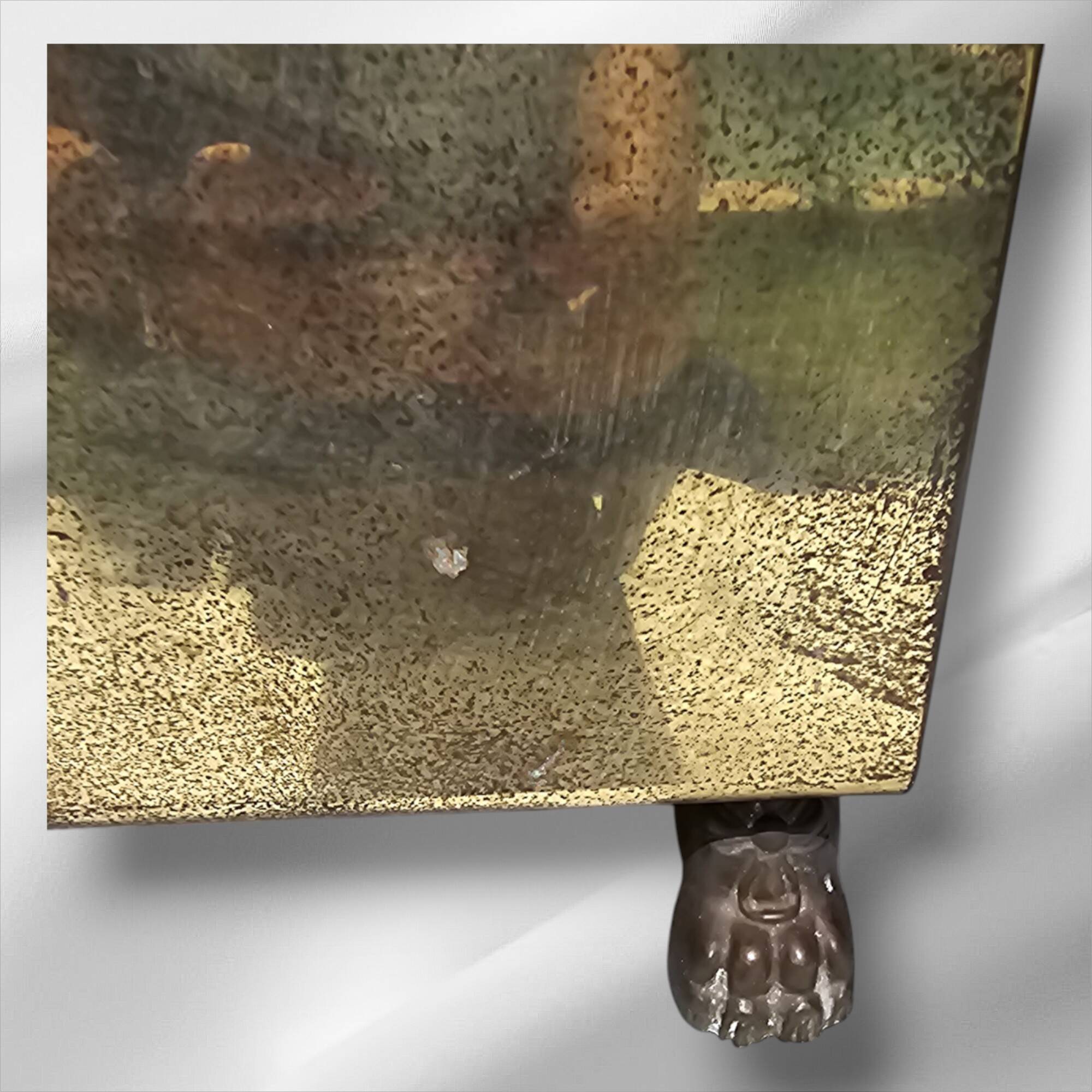 Vintage French fireplace basket for wood