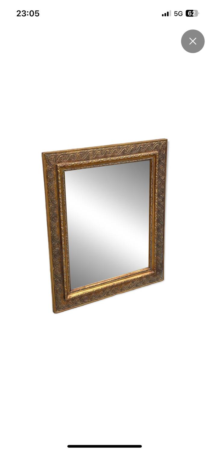 Antique gold and wood style mirror
