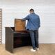 Old wooden store counter early XXth century