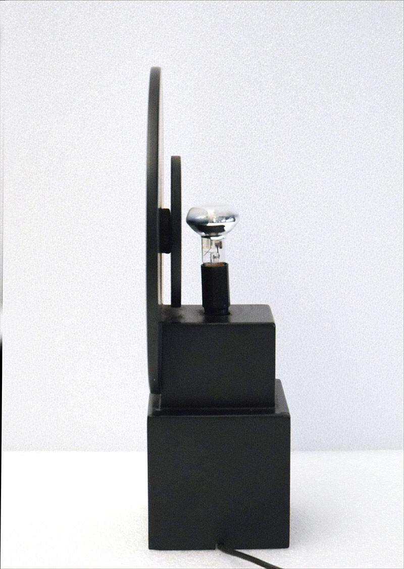 Italian Table Lamp in Wood by Gruppo Enne, 1970s