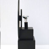Italian Table Lamp in Wood by Gruppo Enne, 1970s