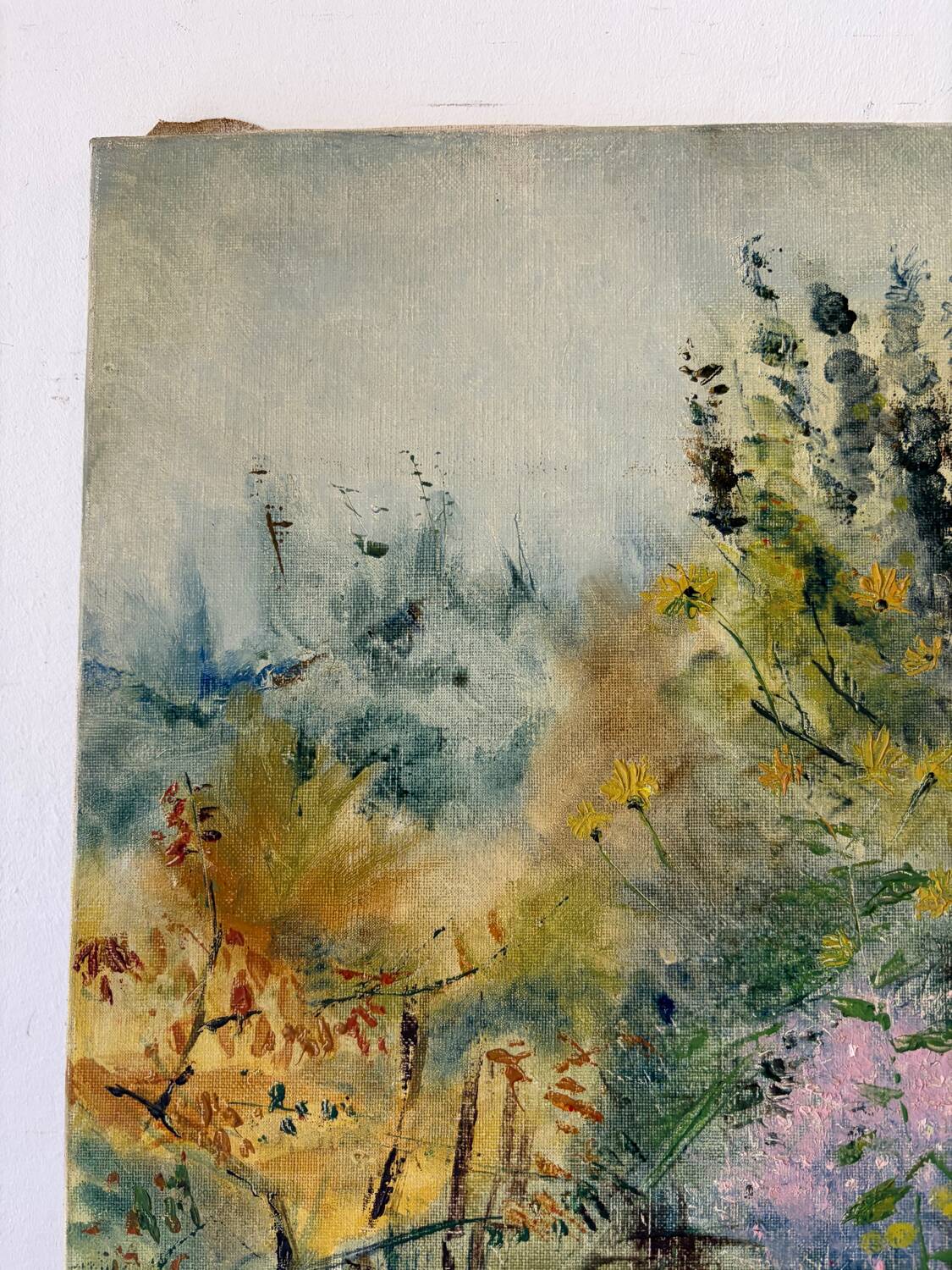 The vegetable garden, oil on canvas signed Lohezic 1974.