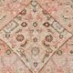 Vintage Turkish carpet in ivory and powder pink, 276 × 382 cm