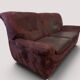 Vintage brown nubuck leather 2-seater sofa "Charisma" – 1980s