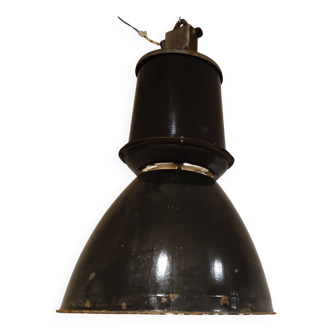 Large industrial enamel lamps, 1950s - vintage industrial ceiling light