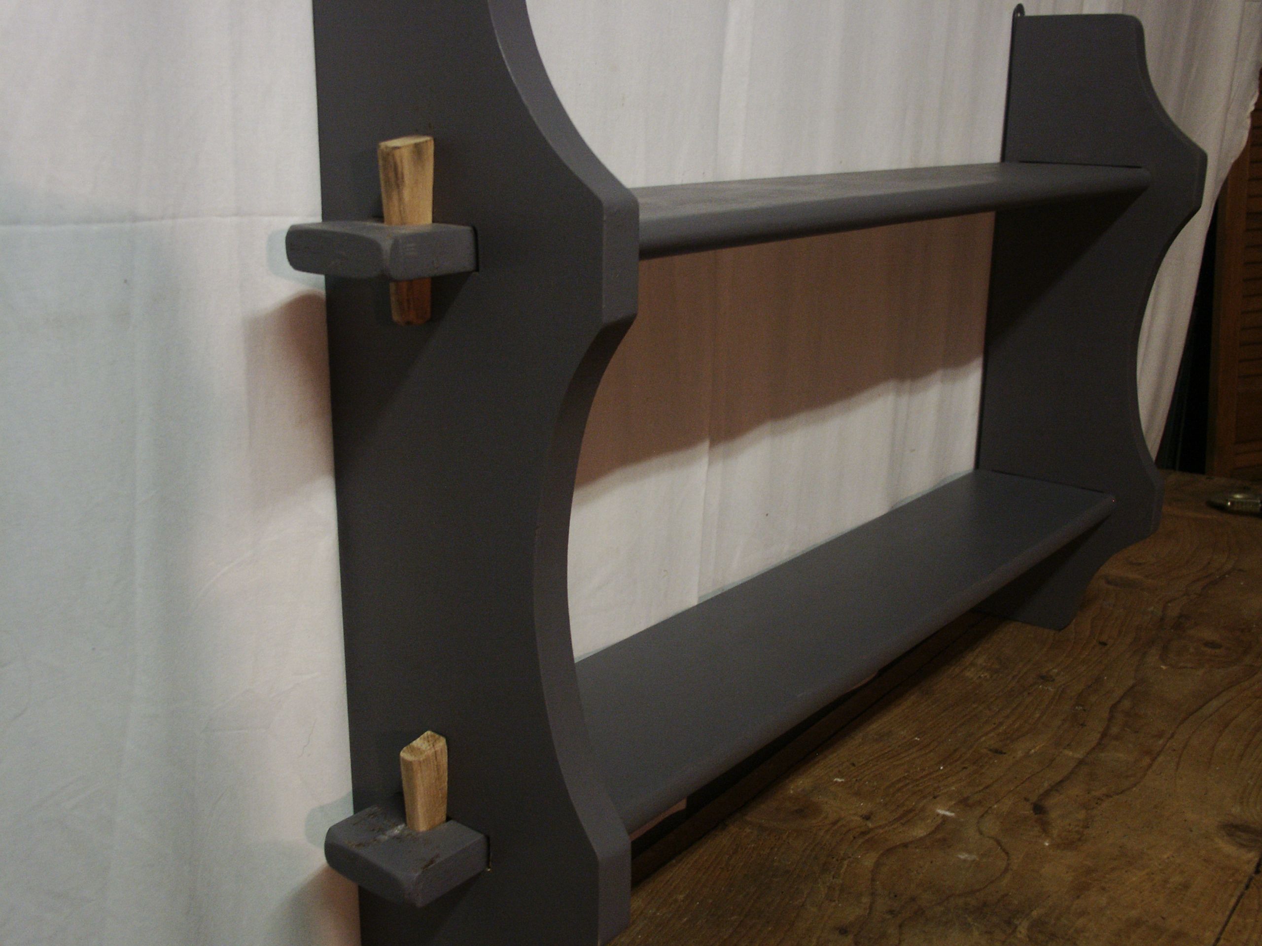 Grey-redesigned wood shelf