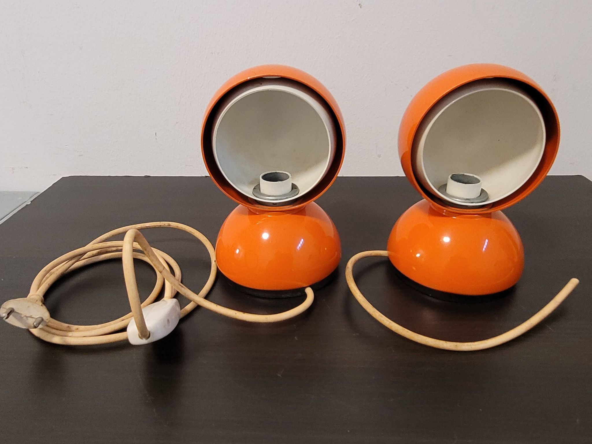 duo of artemide-milano eclisse lamps by vico magistretti