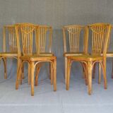 Set of 6 THONET chairs N°732 - 1914 - new canework - Viennese Secession.