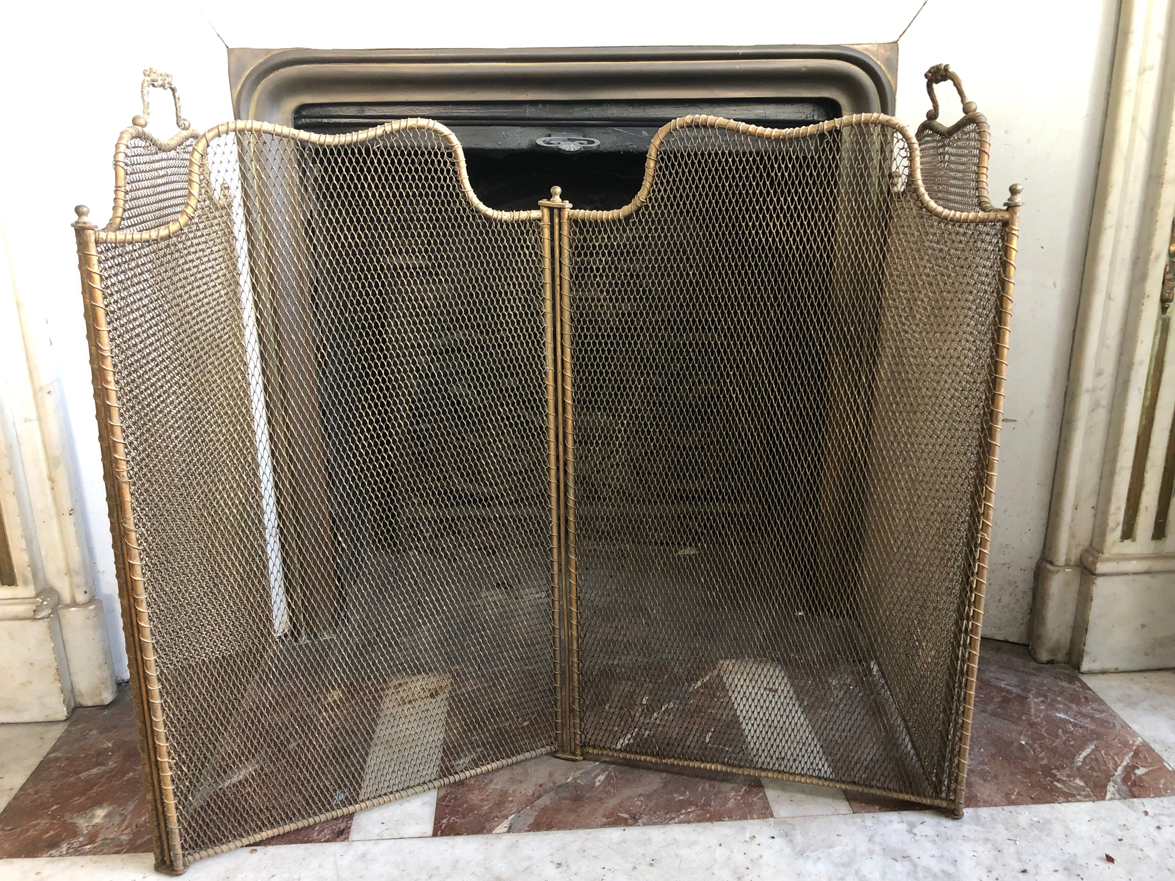 Brass firewall, chimney accessory