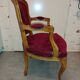 Ancien fauteuil style Louis Philippe bois velours