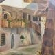 Vintage Oil Painting Swiss Village, 20th Century