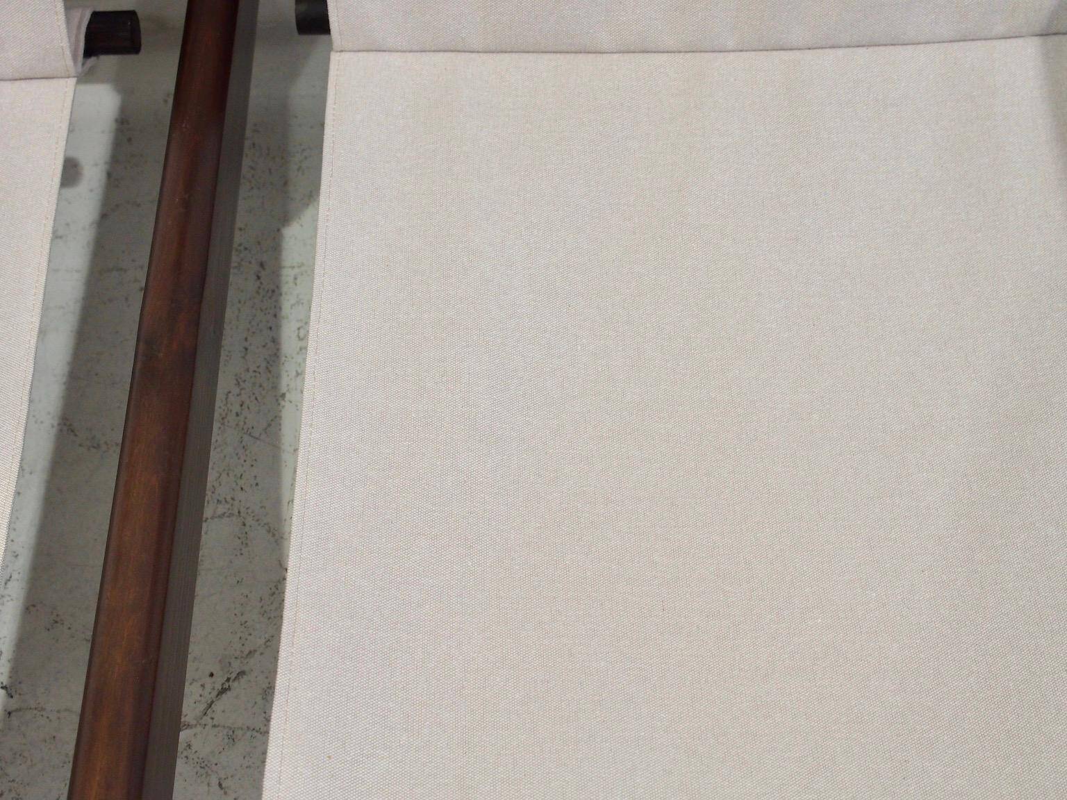 Brazilian walnut sofa and mid-century fabric