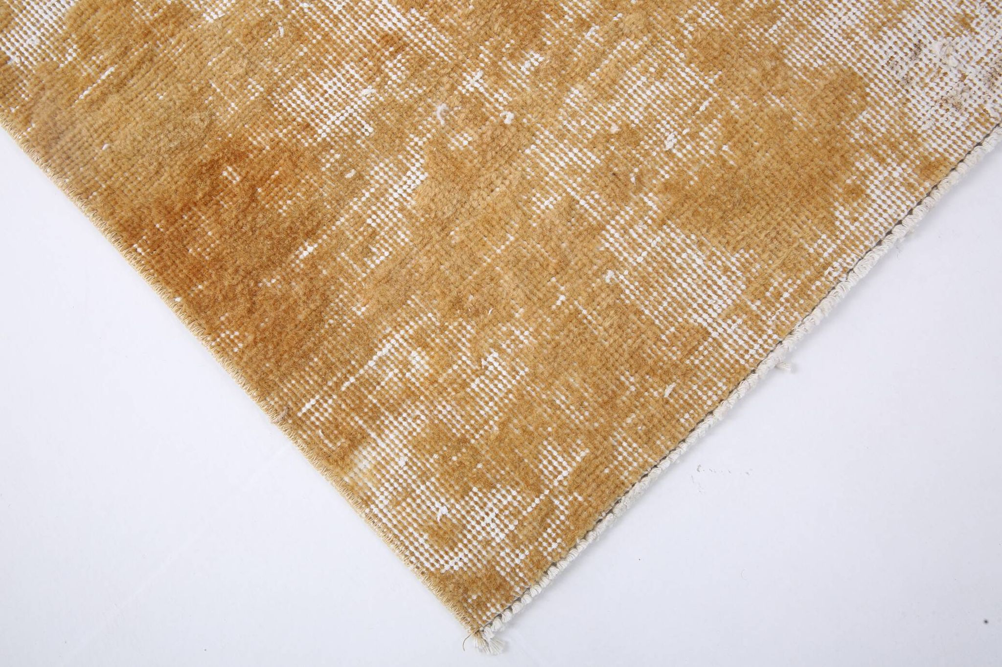 Tapis turc traditionnel vintage moutarde