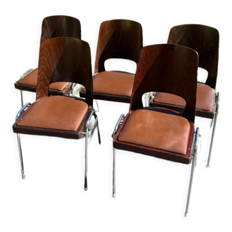 Set of 5 Baumann chairs