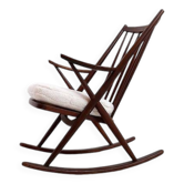 Rocking chair by Frank Reenskaug for Bramin, 1960s - New White Boucle Fabric