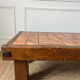 Brutalist tiled and wooden coffee table