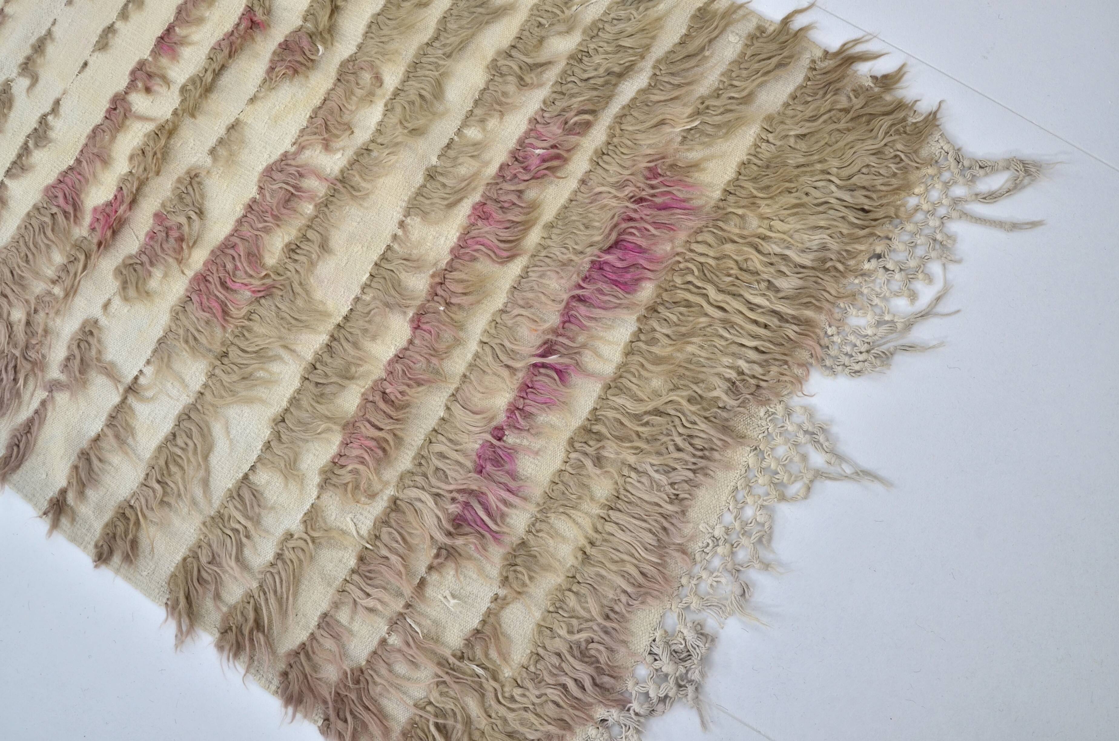 Vintage Anatolian Angora Wool Rug sku 3076