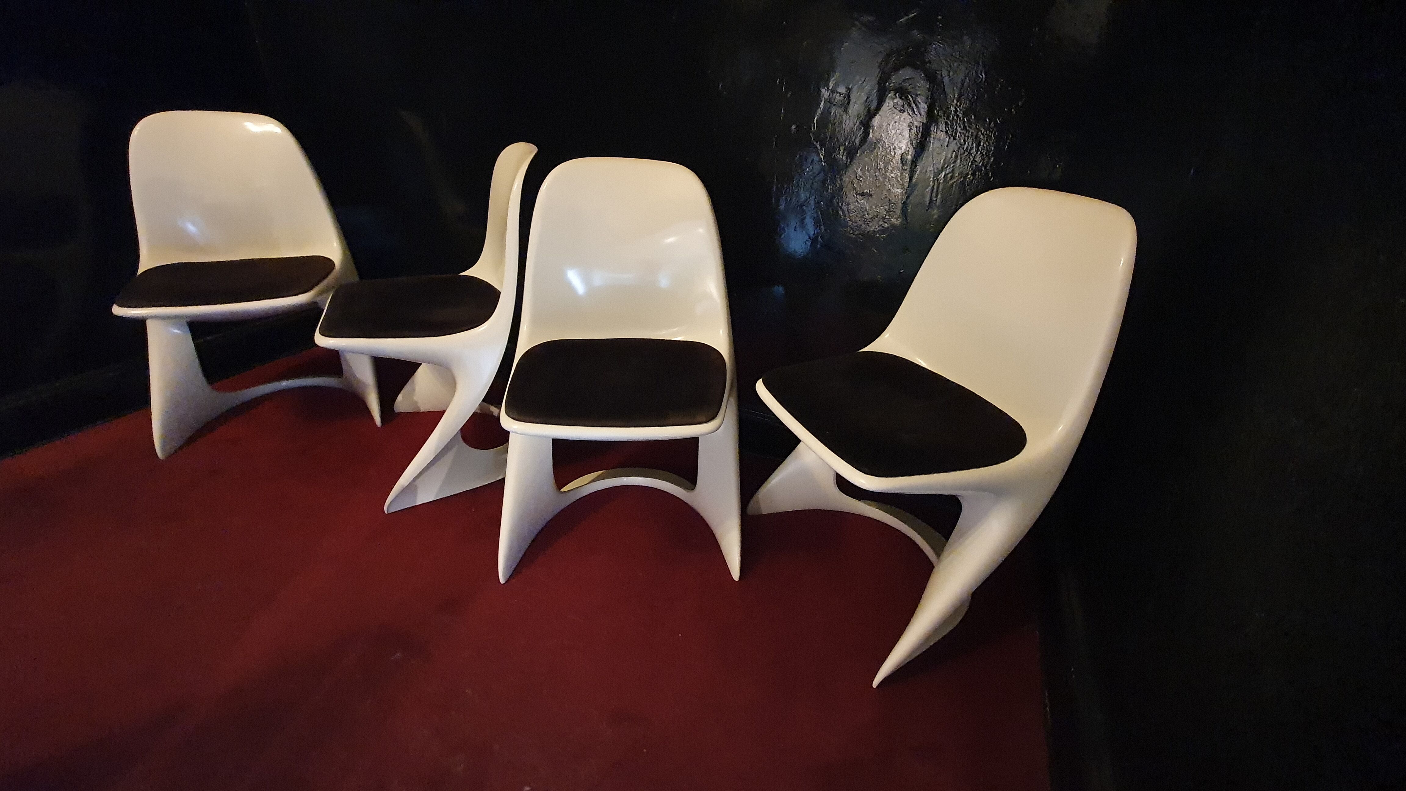 Lot 4 chaises casala vintage par Alexander Begge 1ère édition