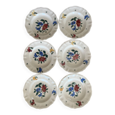 Lot of 6 deep plates from Sarreguemines and Digoin.