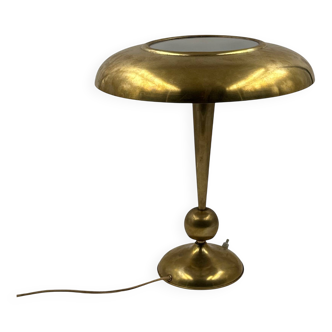 Lampe de table en laiton Oscar Torlasco, modèle 143, Prod. Lumi, Italie, années 1950