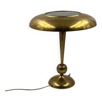 Oscar Torlasco, mod. 143 brass table / desk lamp, Prod. Lumi, Italy 1950s