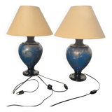 Pair of porcelain lamps from 1970