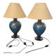 Paire de lampes en porcelaine de 1970