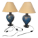Paire de lampes en porcelaine de 1970