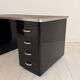 German Bauhaus Writing Desk in Black Lacquered Metal, 1925